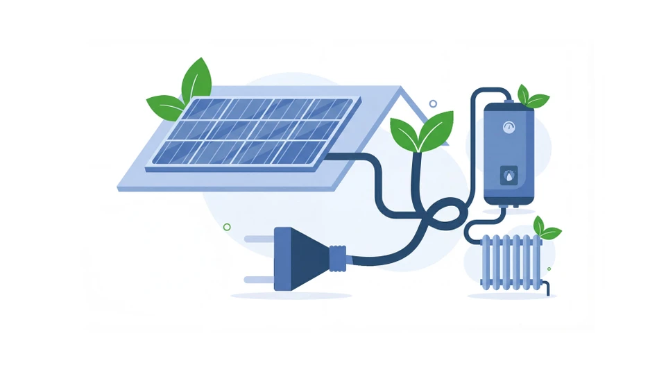 Un travailleur construit un système de panneaux solaires photovoltaïques sur le toit de la maison